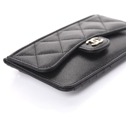 Chanel Caviar Quilted Flap Zip Card Holder Black 6 of 11