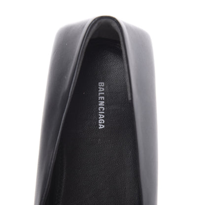 Balenciaga Calfskin BB Knife Pointy Toe Ballerina Flats 38 Black 8 of 12