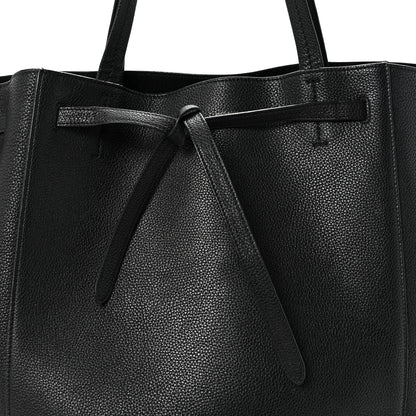 Celine Soft Grained Calfskin Medium Belt Cabas Phantom Black 8 of 13