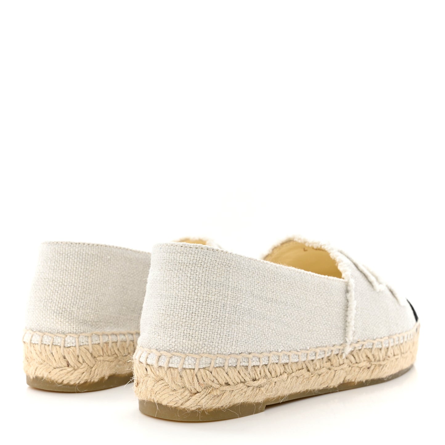 Linen CC Espadrilles 35 White Black