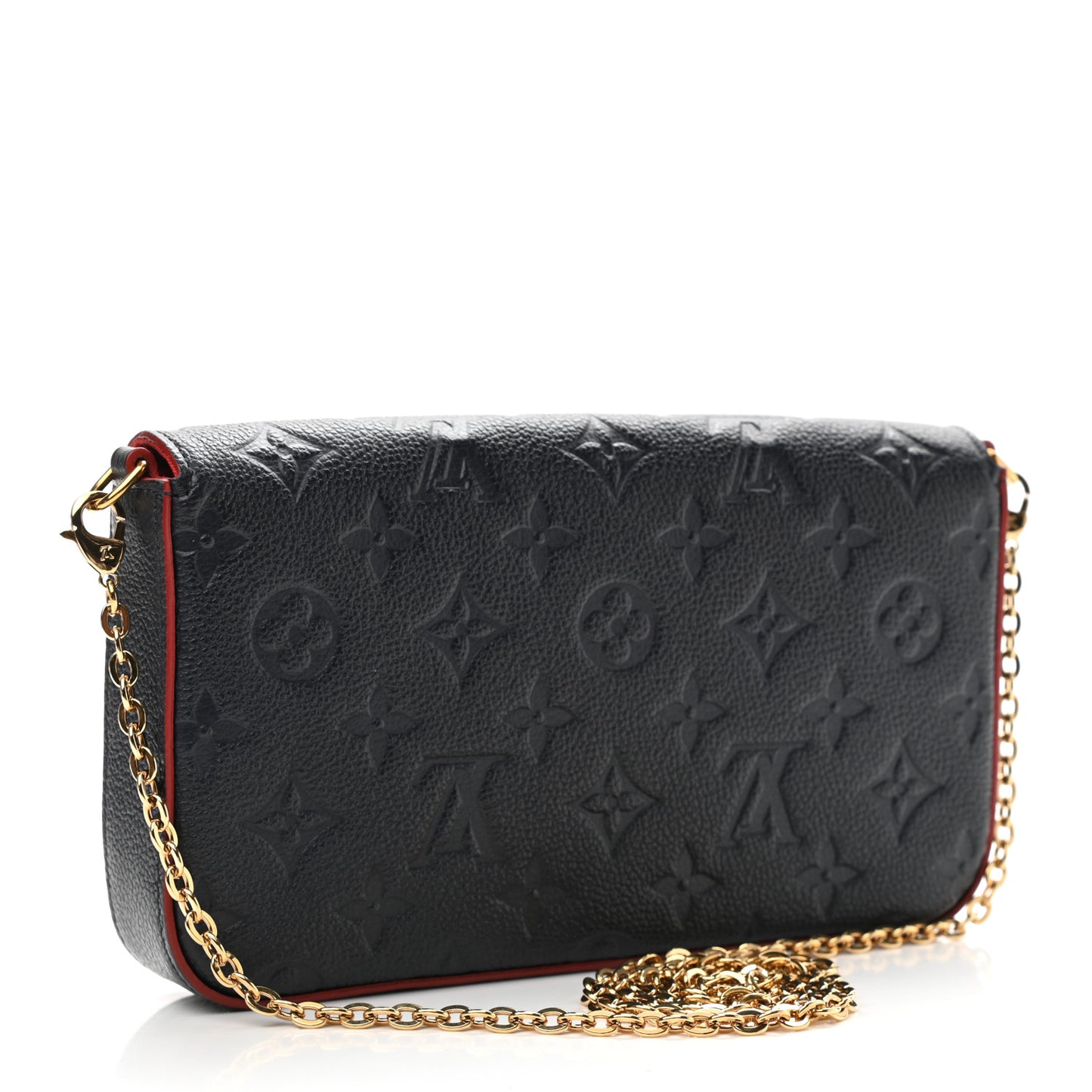 Empreinte Pochette Felicie Chain Wallet Marine Rouge