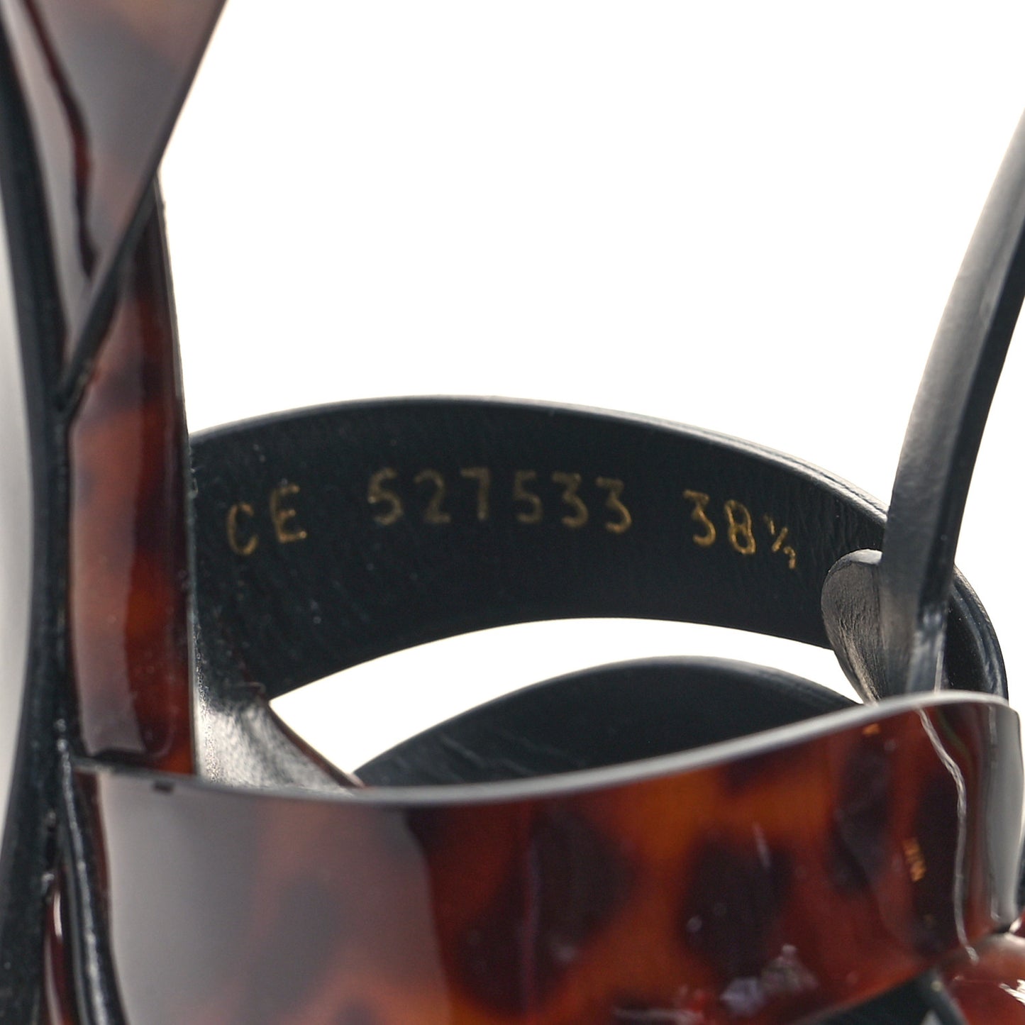 Patent Tribute 105 Platform Sandals 38.5 Tortoiseshell