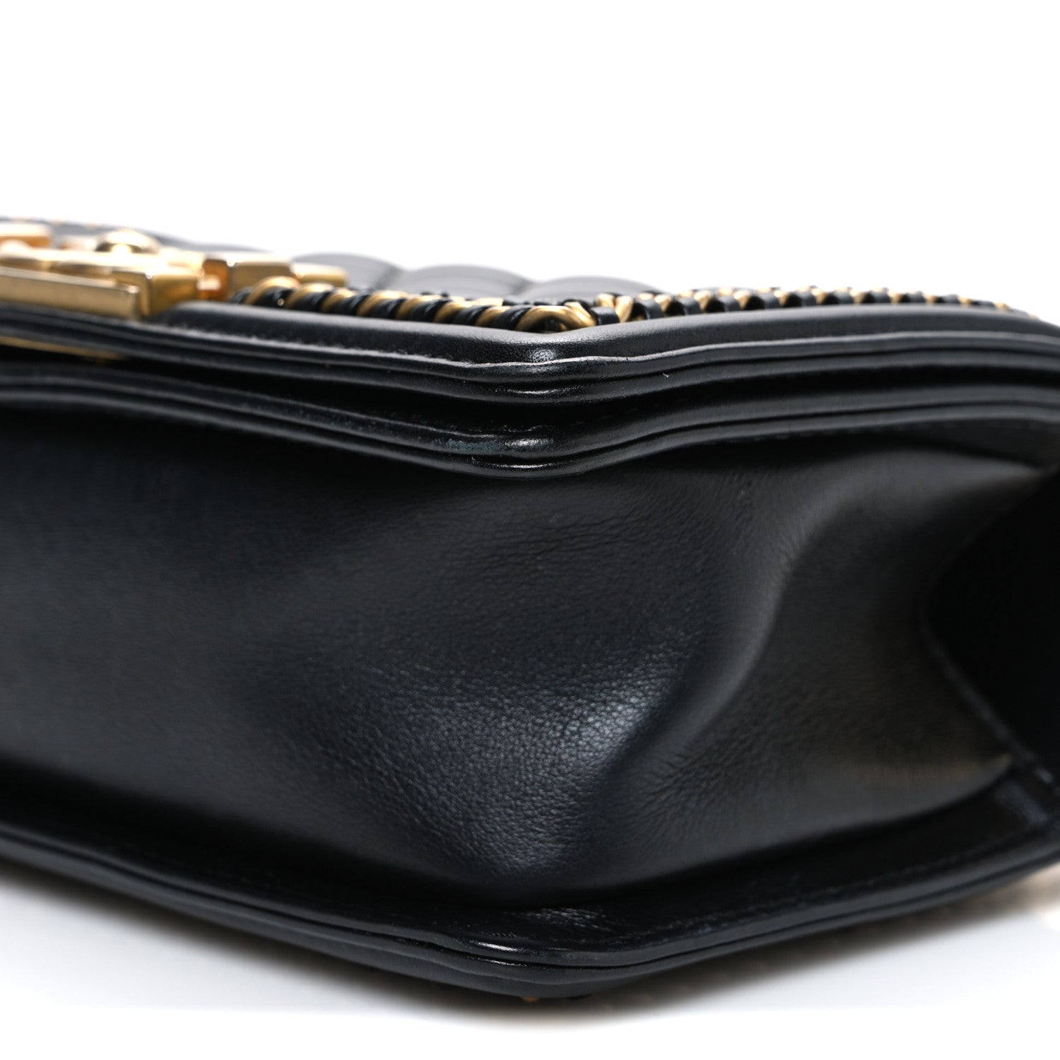 Chanel Lambskin Quilted Small Top Handle Boy Flap Black 10 of 10