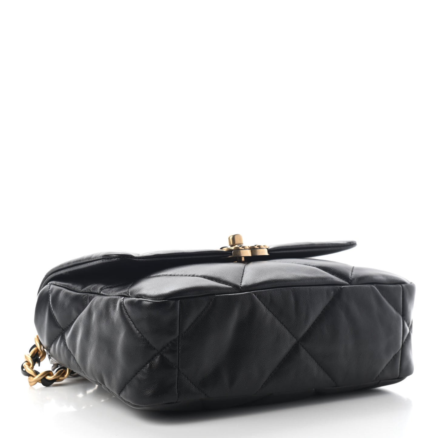 Lambskin Quilted Medium Chanel 19 Flap Black