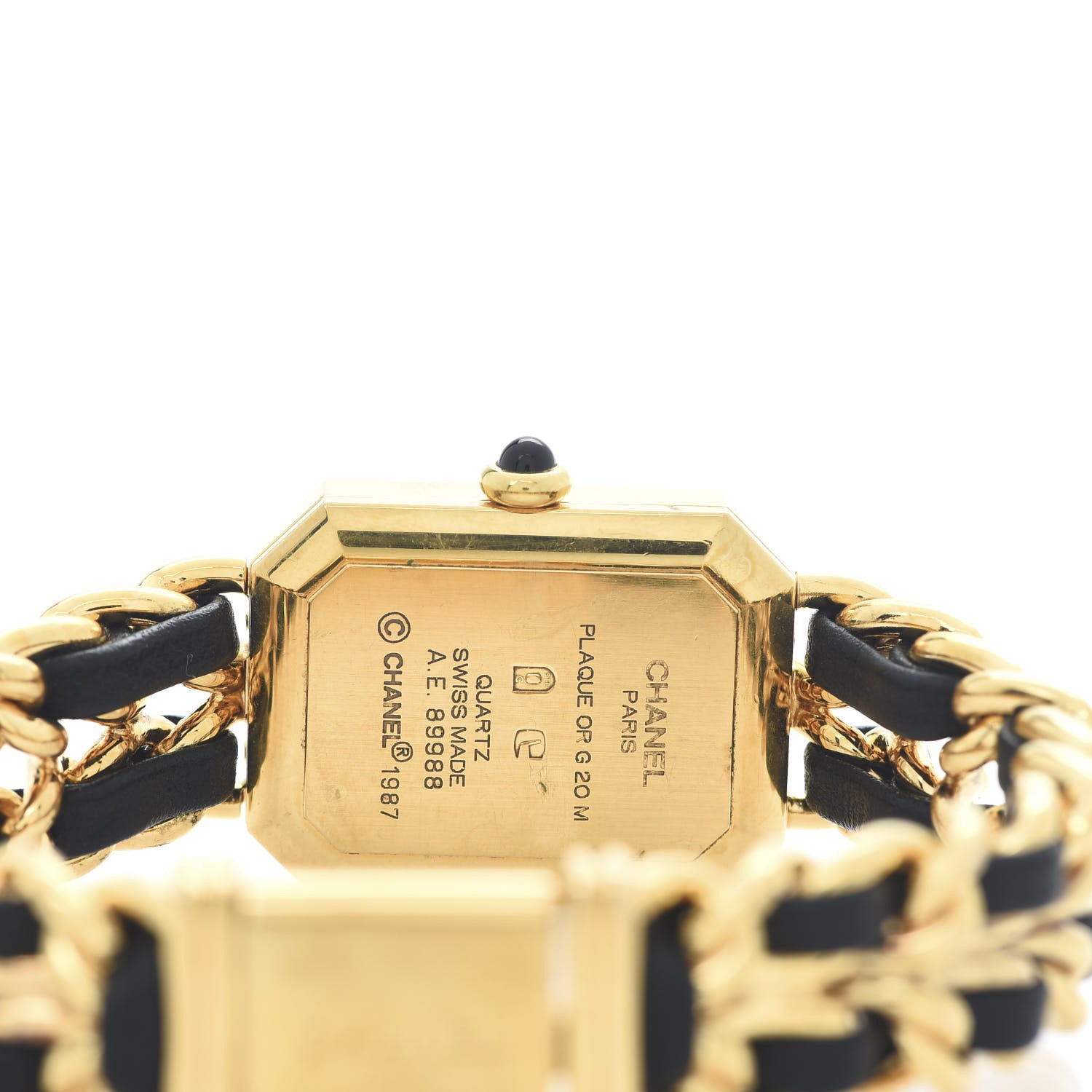 Chanel Stainless Steel Lambskin 20mm Chain Premiere Quartz Watch Gold M 5 of 5