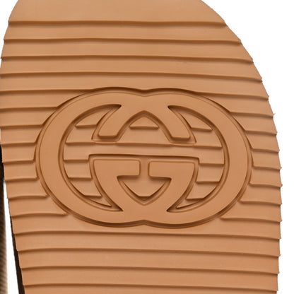 Gucci Monogram Jumbo GG Nappa Samoa Platform 40mm Slide Sandals 39 Camel Ebony New Acero 8 of 12