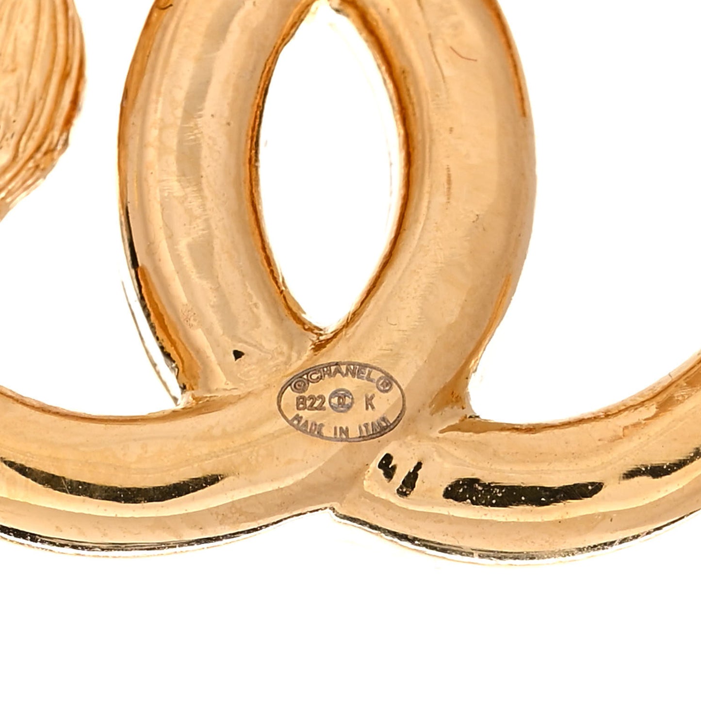 Crystal Wheat CC Earrings Gold