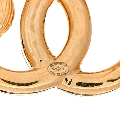 Chanel Crystal Wheat CC Earrings Gold 4 of 5