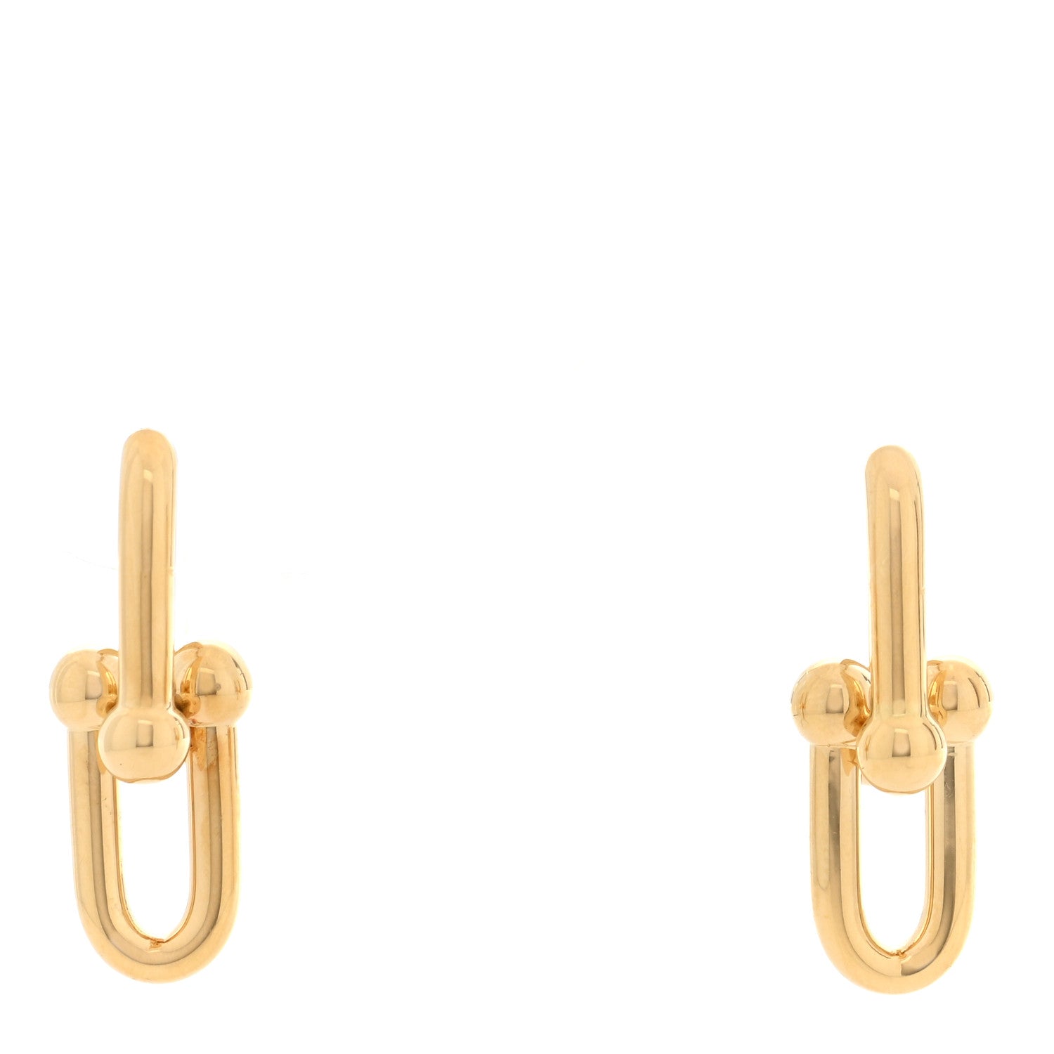 Tiffany 18K Yellow Gold Medium HardWear Link Earrings 1 of 5
