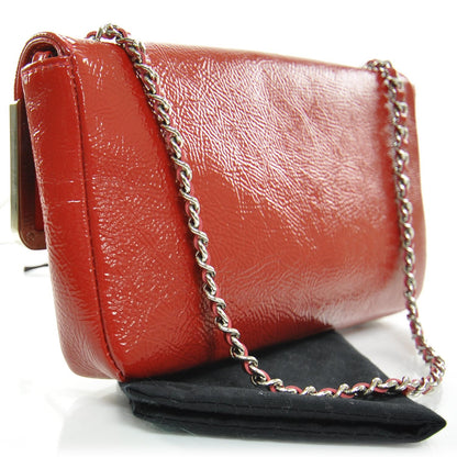 Chanel Patent Frame Flap Bag Red 3 of 9