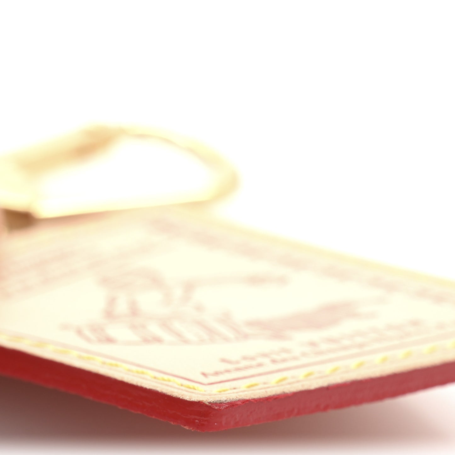 Vachetta Groom Key Ring Bag Charm Red