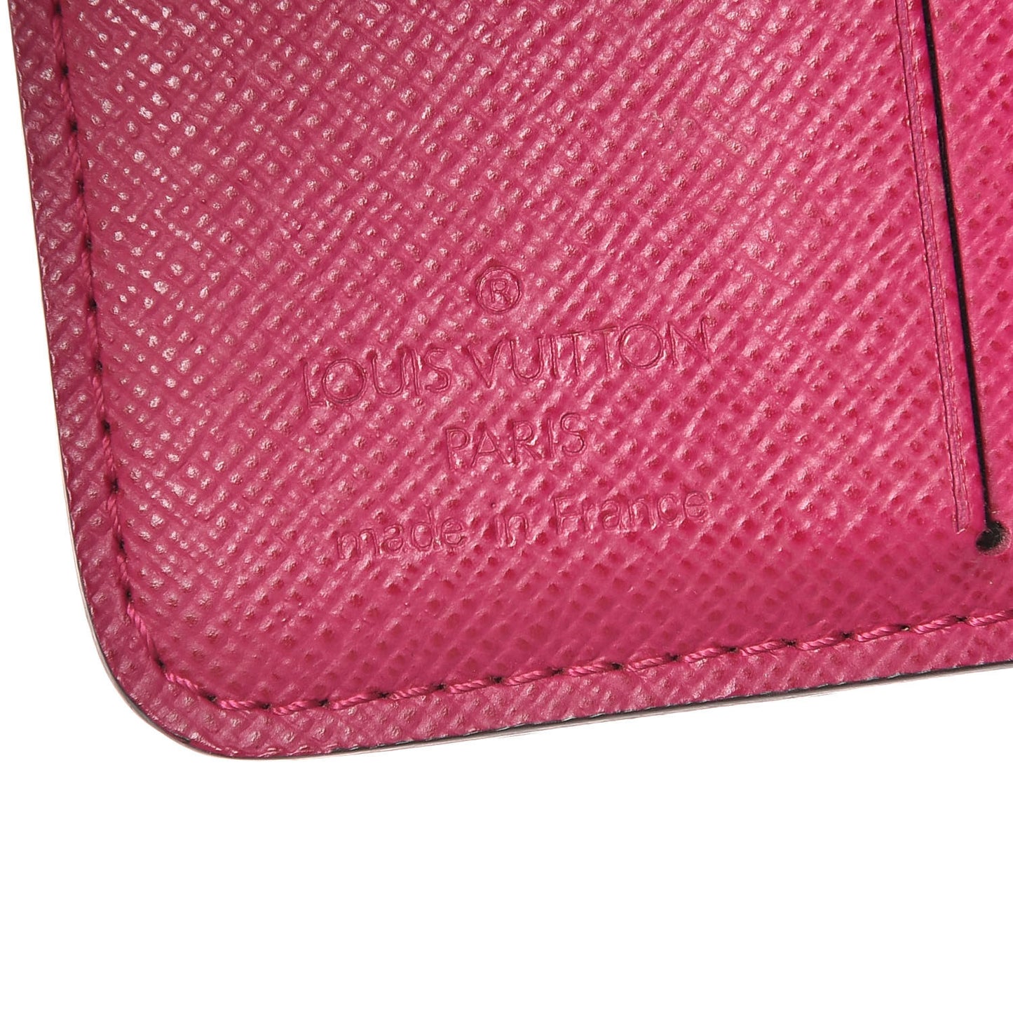 Monogram Perforated Compact Zipped Wallet Fuchsia