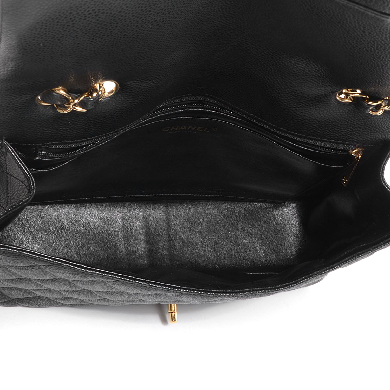 Chanel Caviar Jumbo Single Flap Black 4 of 7