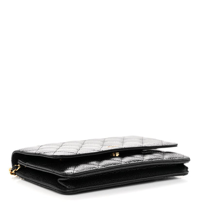 Chanel Caviar Quilted Wallet on Chain WOC Black 4 of 13