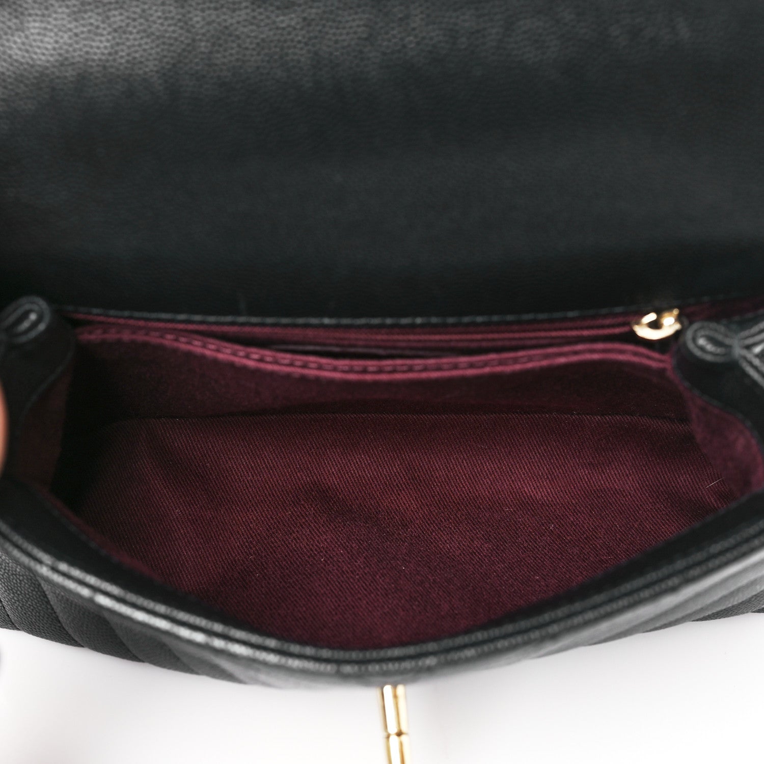 Chanel Caviar Chevron Quilted Mini Coco Handle Flap Black 5 of 11