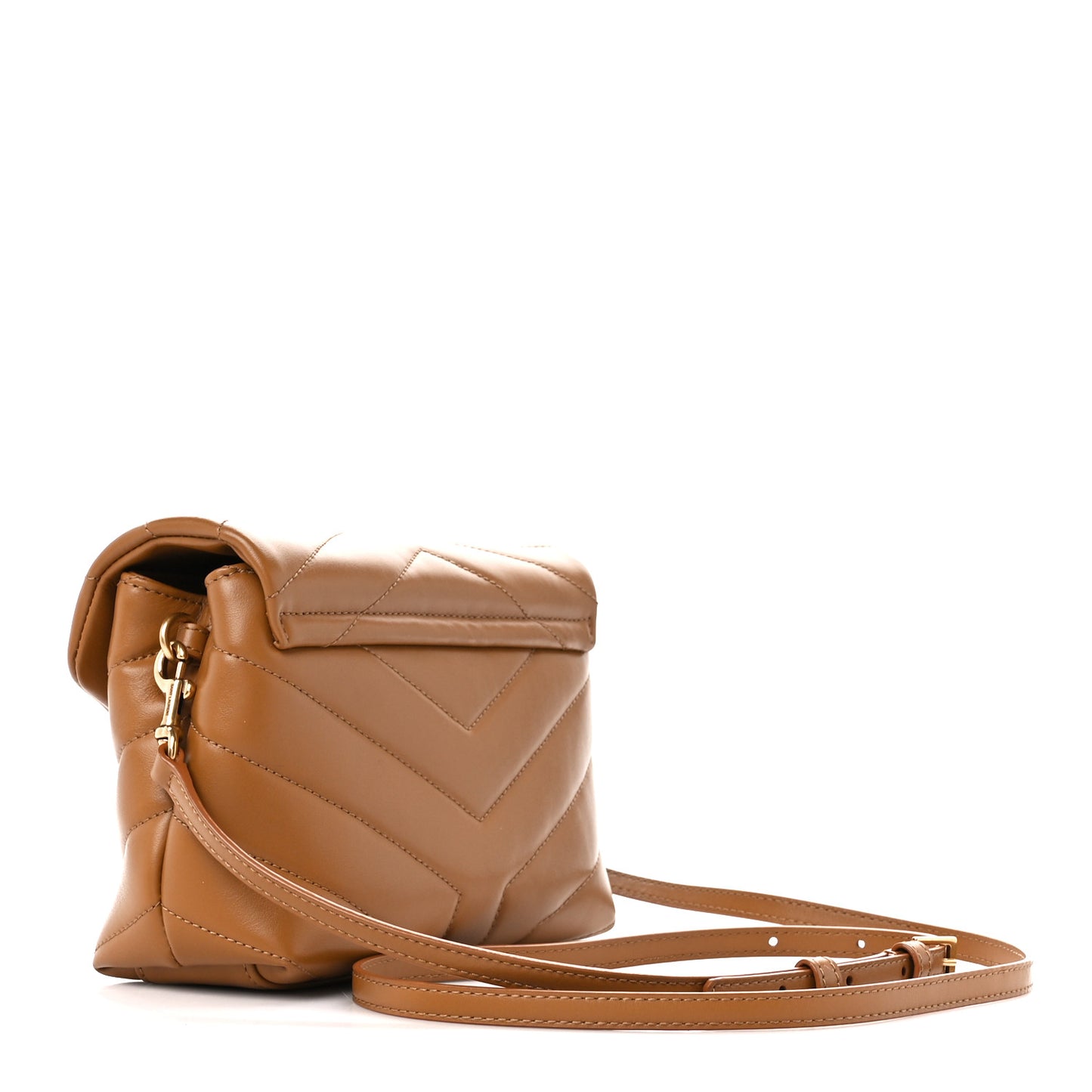 Calfskin Y Quilted Monogram Toy Loulou Crossbody Bag Dark Natural