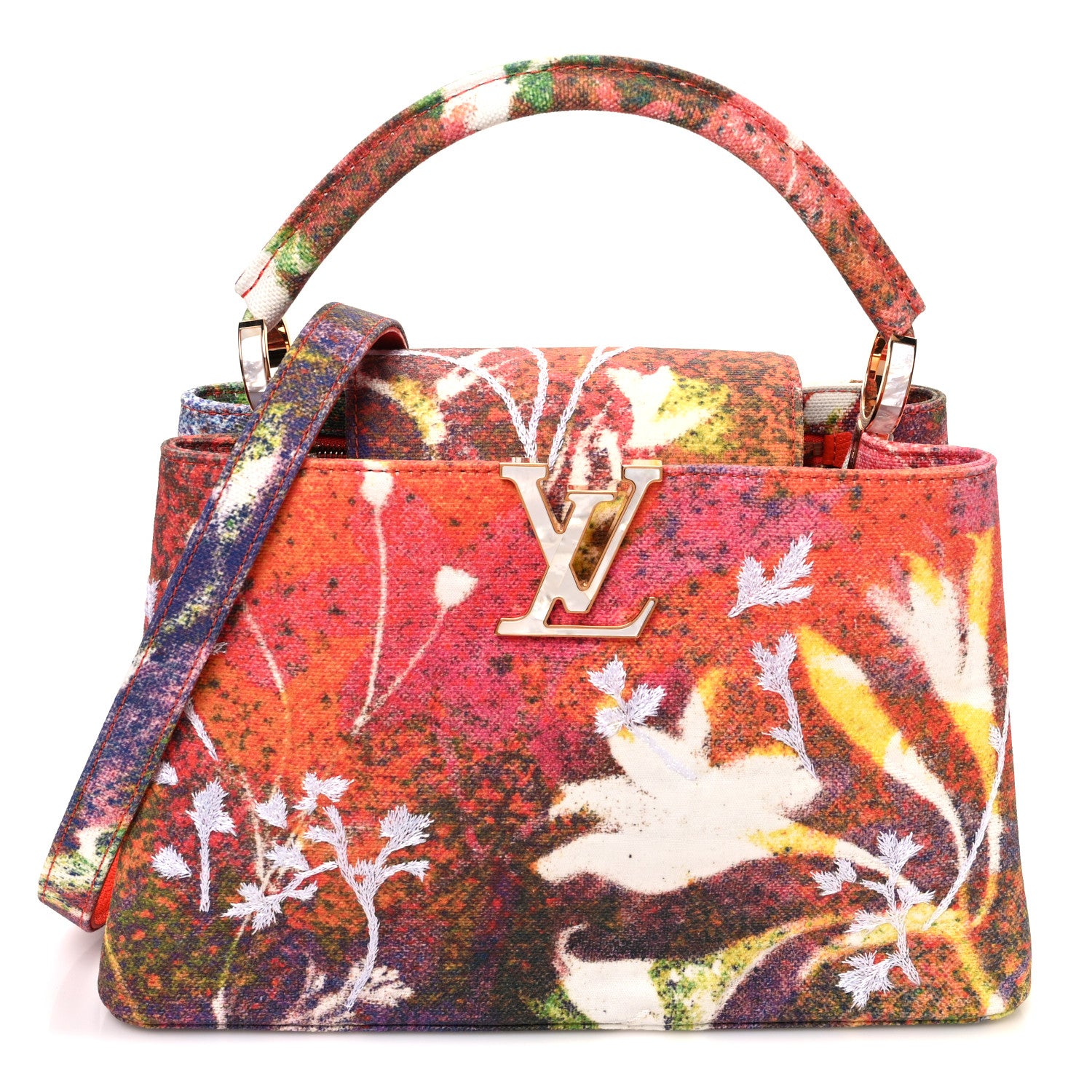 Louis Vuitton X SAM FELLS Canvas Embroidered Arty Capucines PM Multicolor 1 of 11