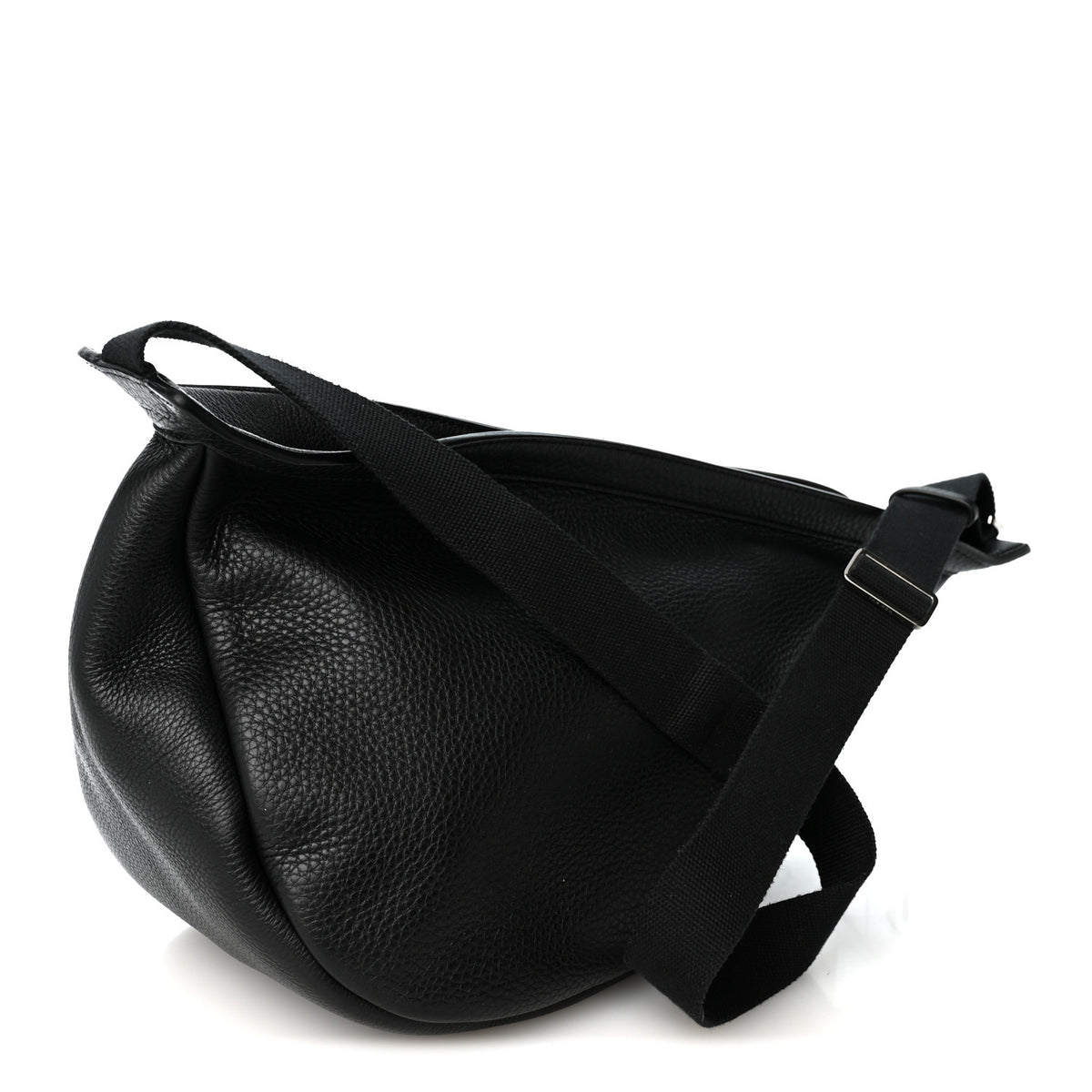 The Row Grained Calfskin Large Slouchy Banana Bag Black 3 of 10