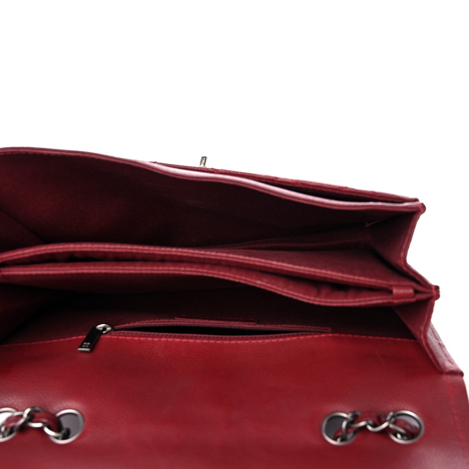 Chanel Caviar Quilted Flap With Chain Red 5 of 13