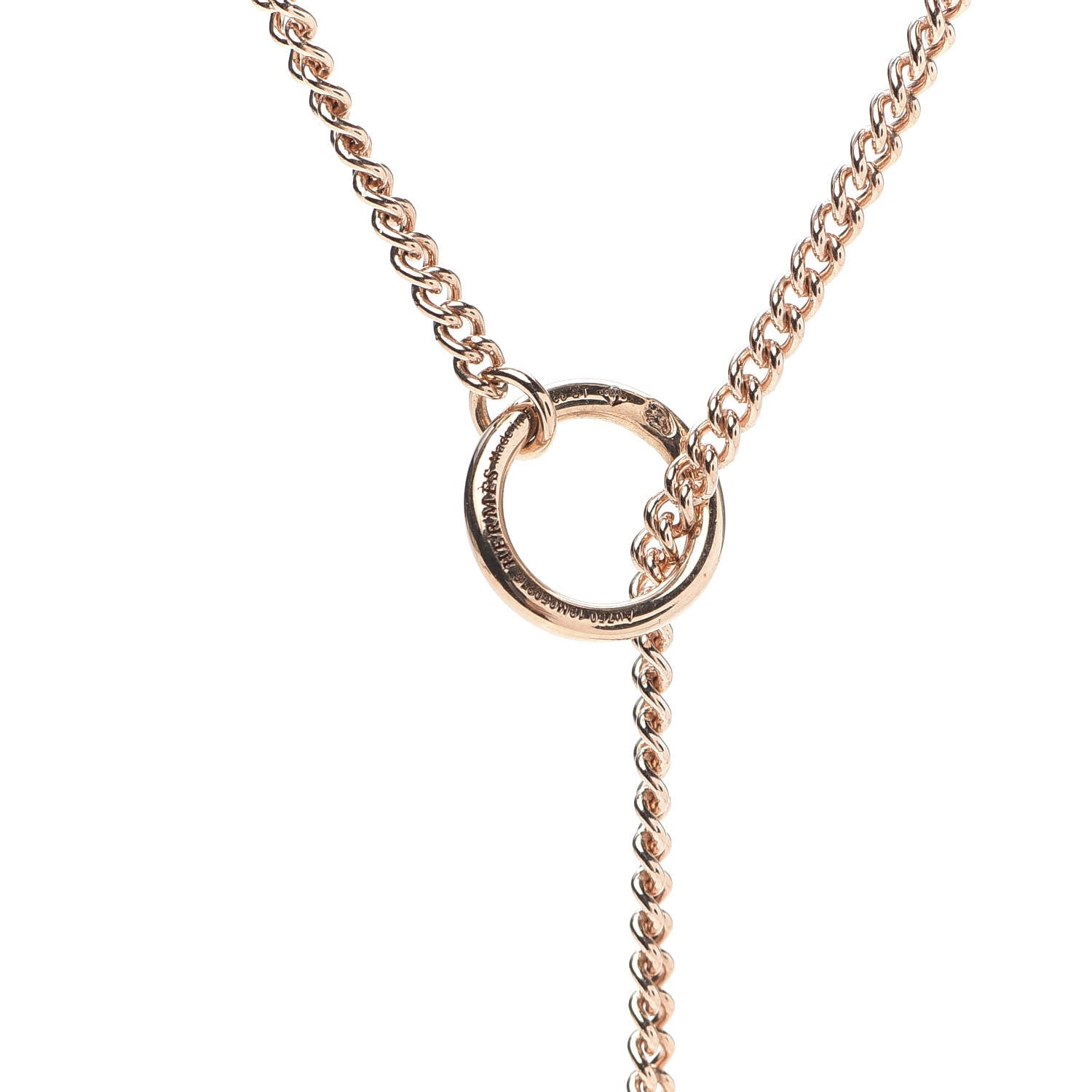 Hermes 18K Rose Gold PM Echappee Necklace ST 4 of 5