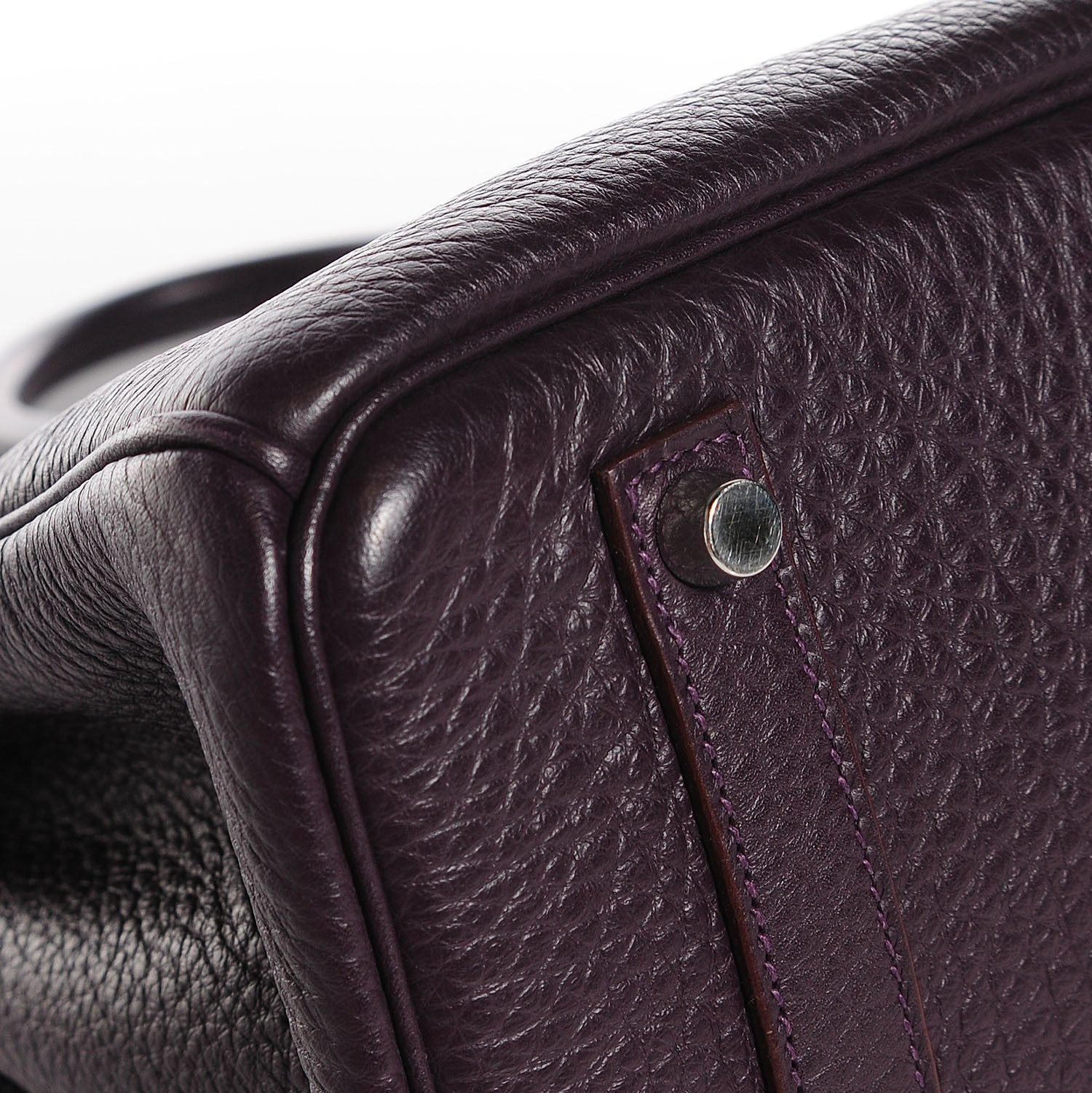 Hermes Taurillon Clemence Birkin 35 Raisin 27 of 58