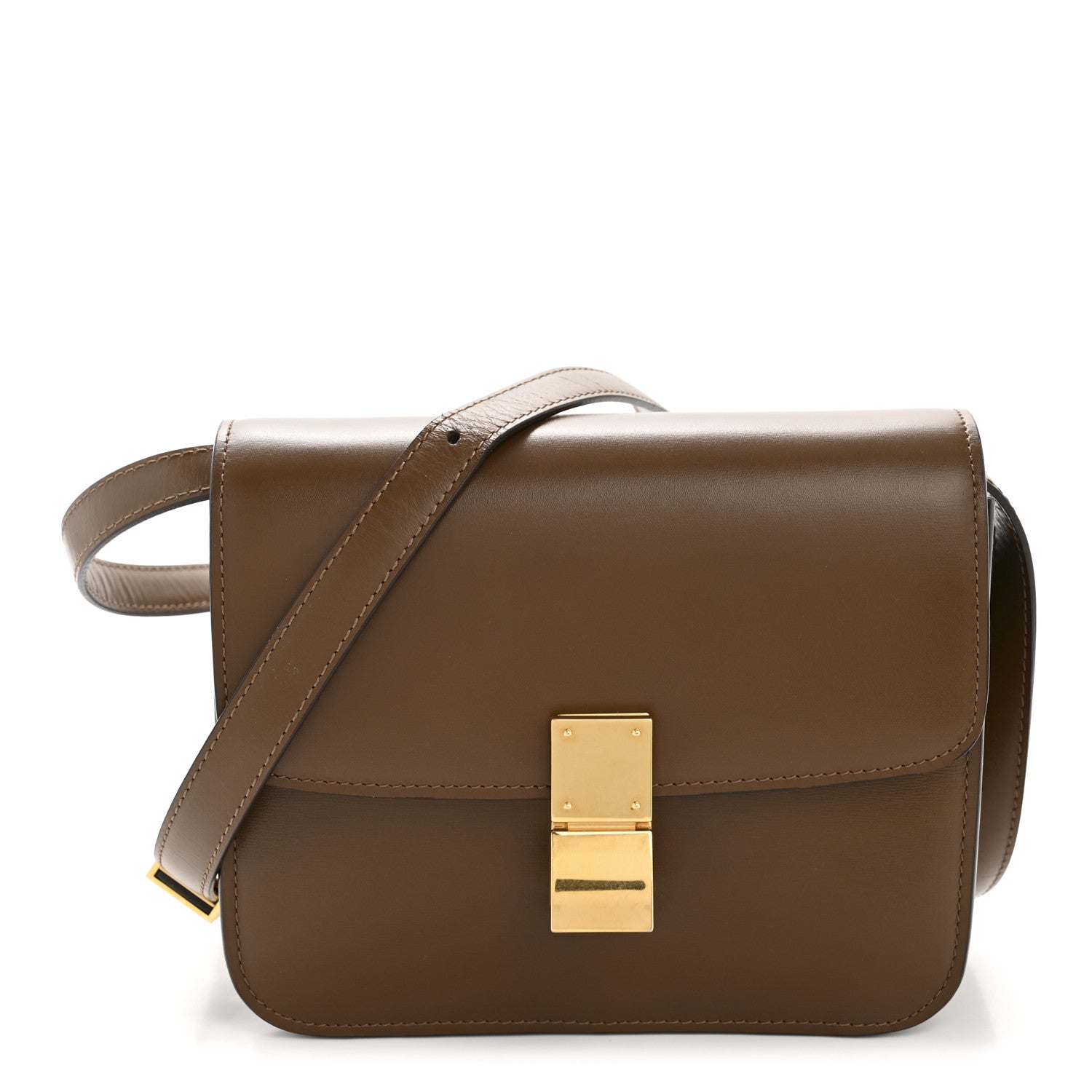 Celine Smooth Calfskin Small Classic Box Flap Bag Camel 1 of 14
