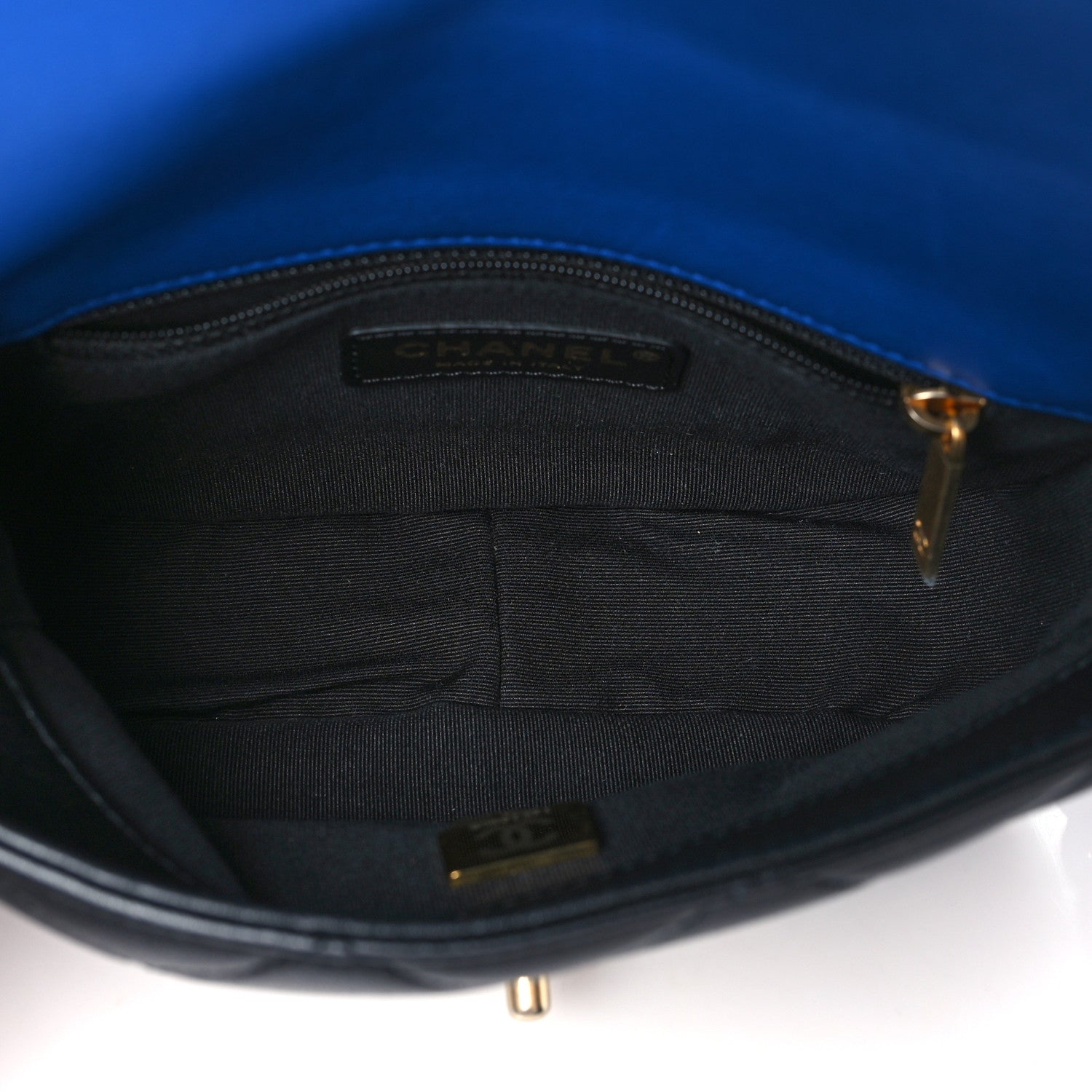 Chanel Lambskin Quilted Messenger Flap Blue Silver Black 5 of 10