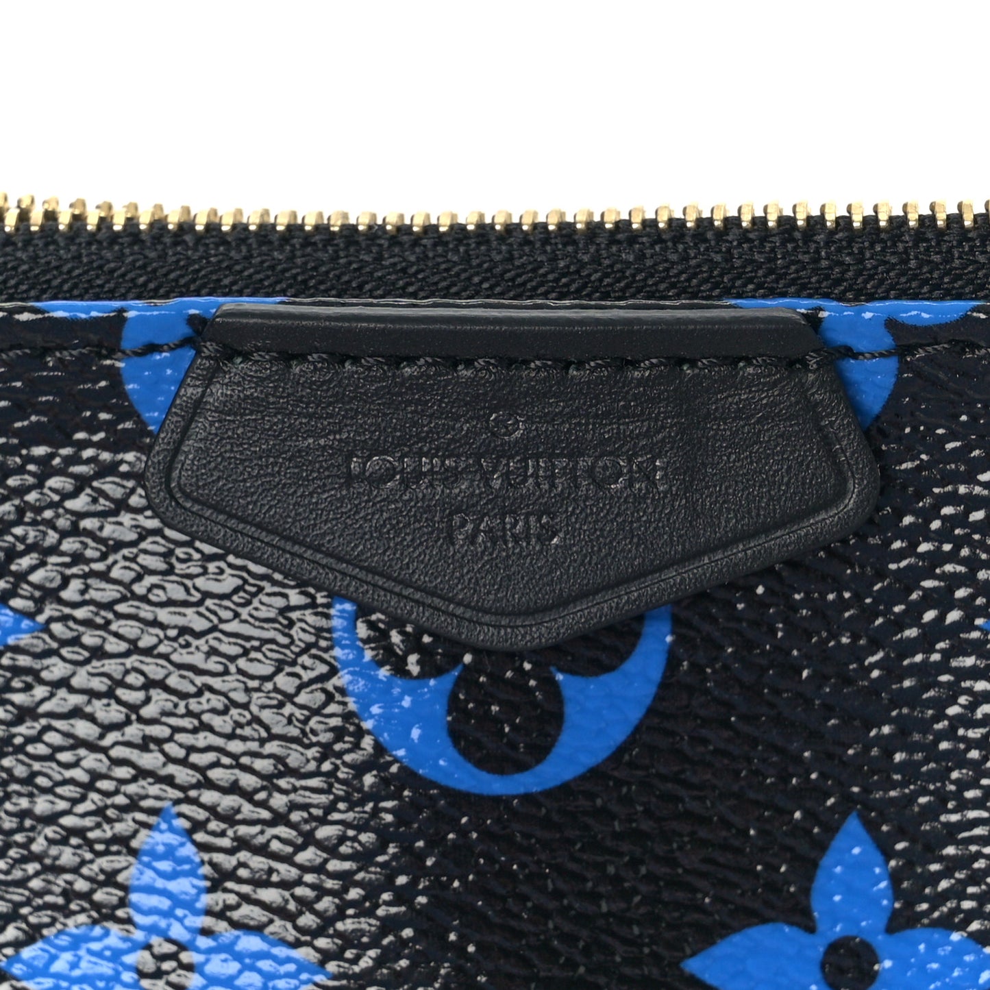 Colored Monogram Mini Pochette Accessories Blue Black