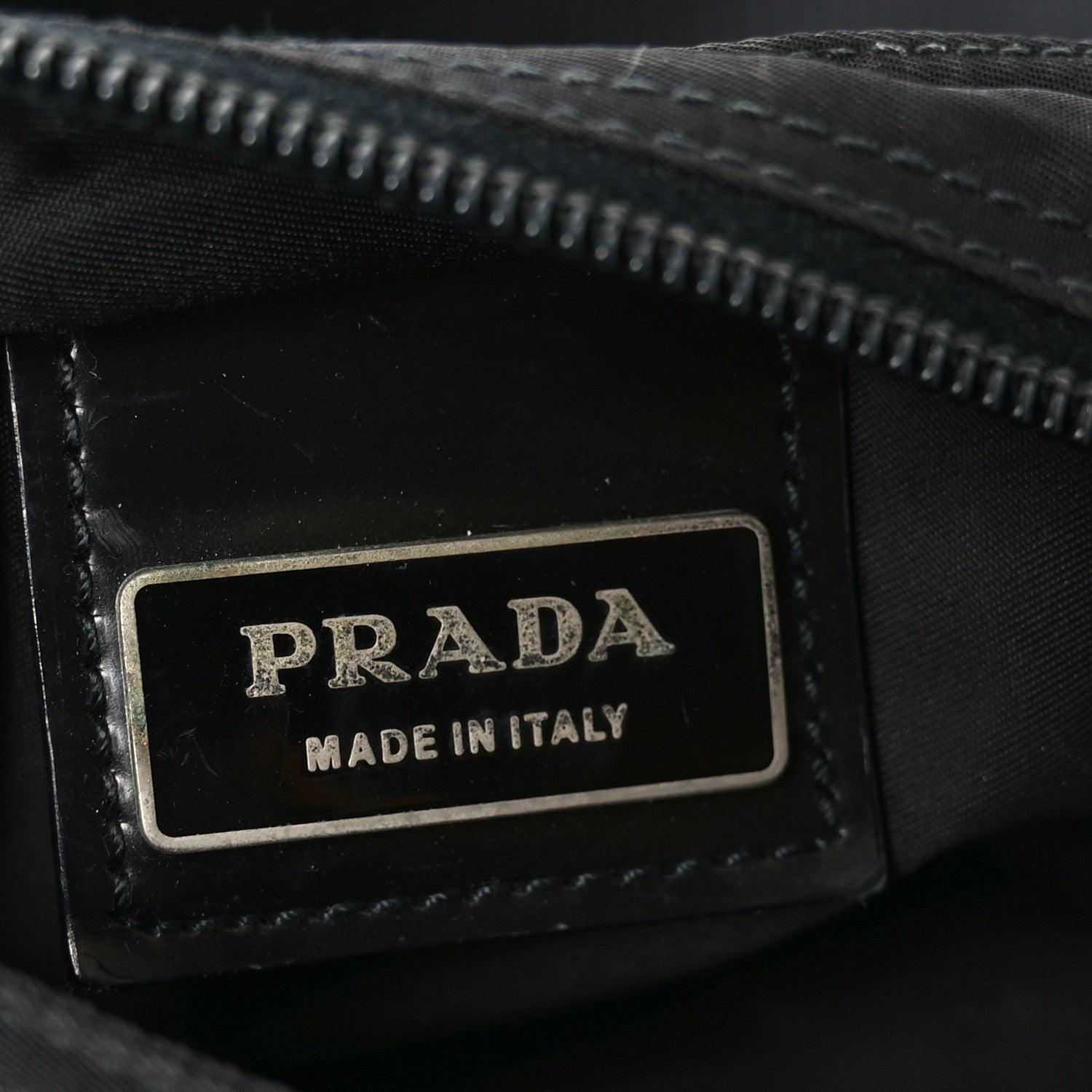 Prada Nylon Flat Messenger Bag Black 10 of 17