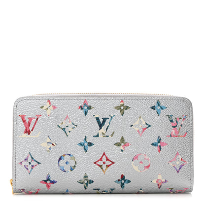 Louis Vuitton Metallic Monogram LV Garden Zippy Wallet Silver 1 of 6
