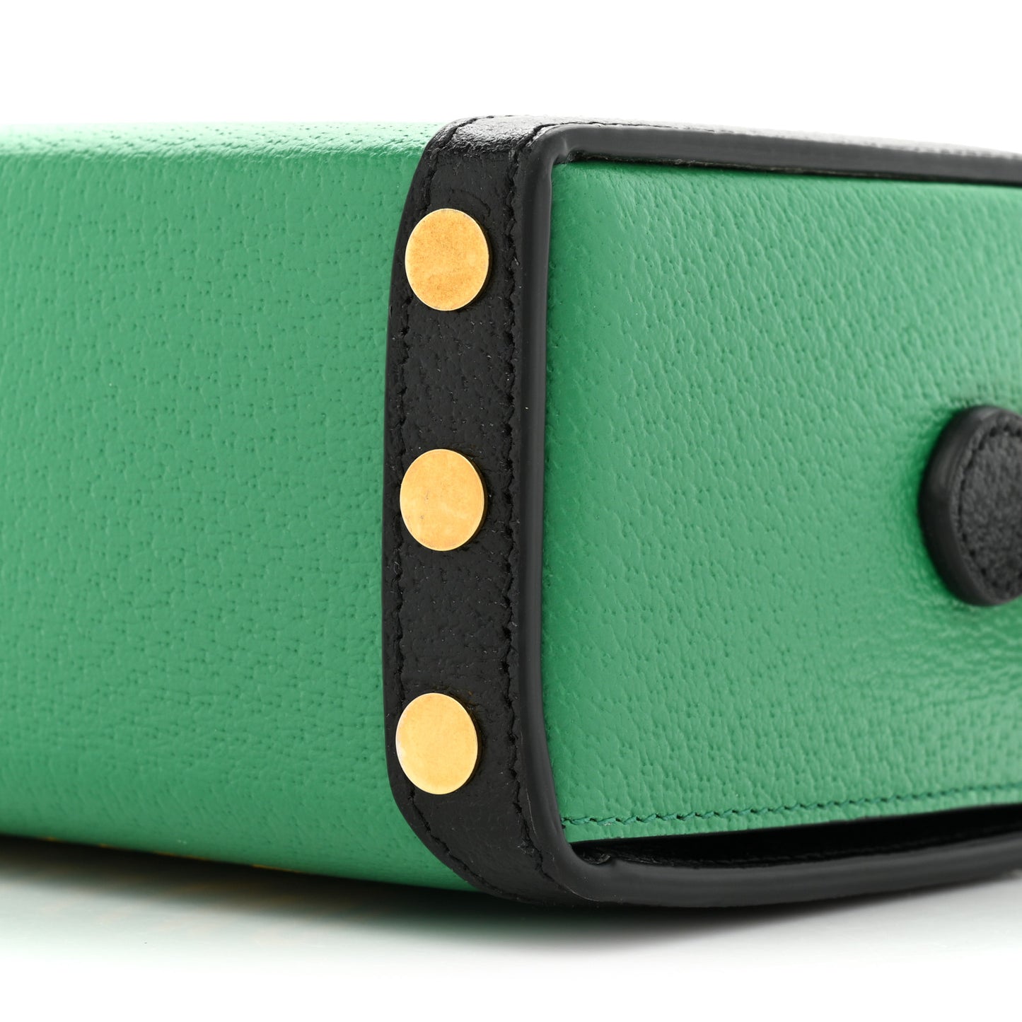 Grained Calfskin Gucci 100 Mini Bag Green