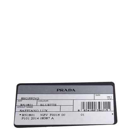 Prada Saffiano Lux Small Double Zip Tote Bleuette 14 of 14