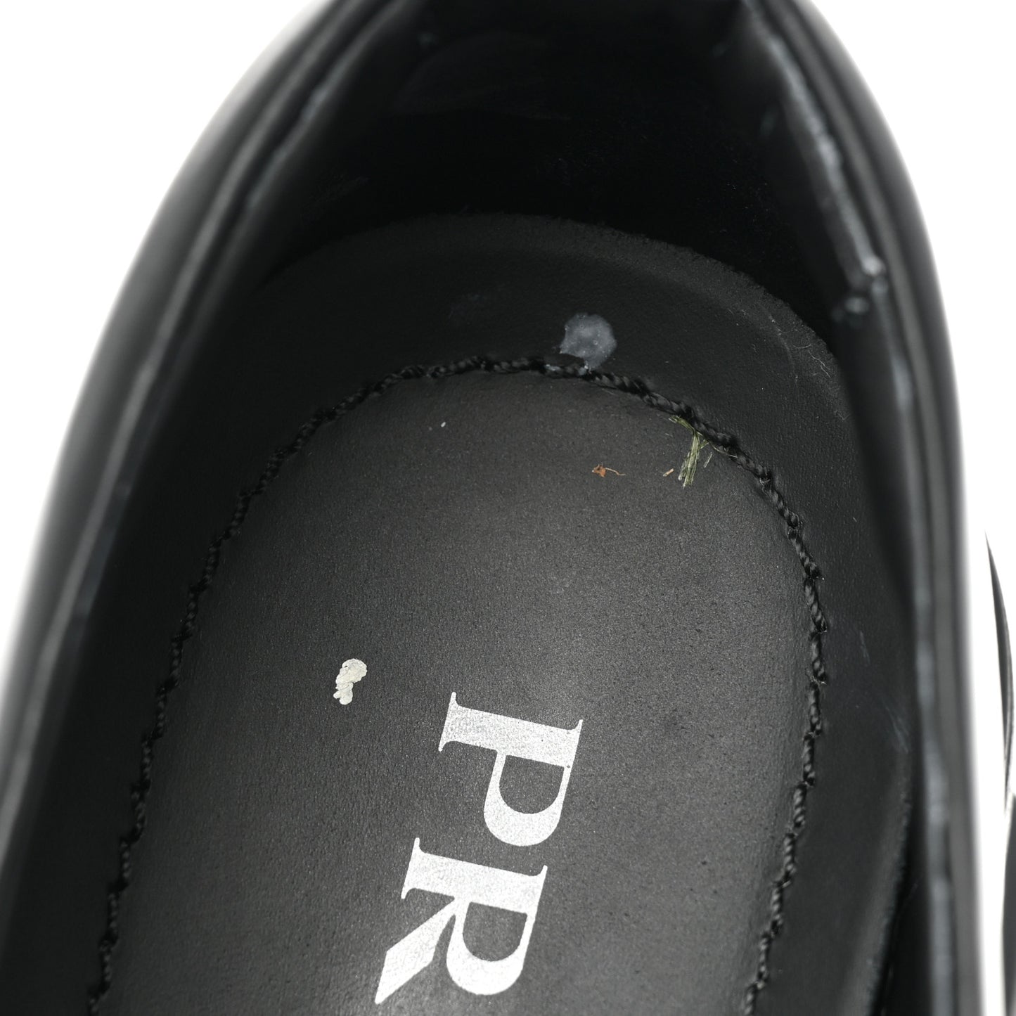 Spazzolato Rois Metal Triangle Logo Monolith 55mm Loafers 37.5 Black