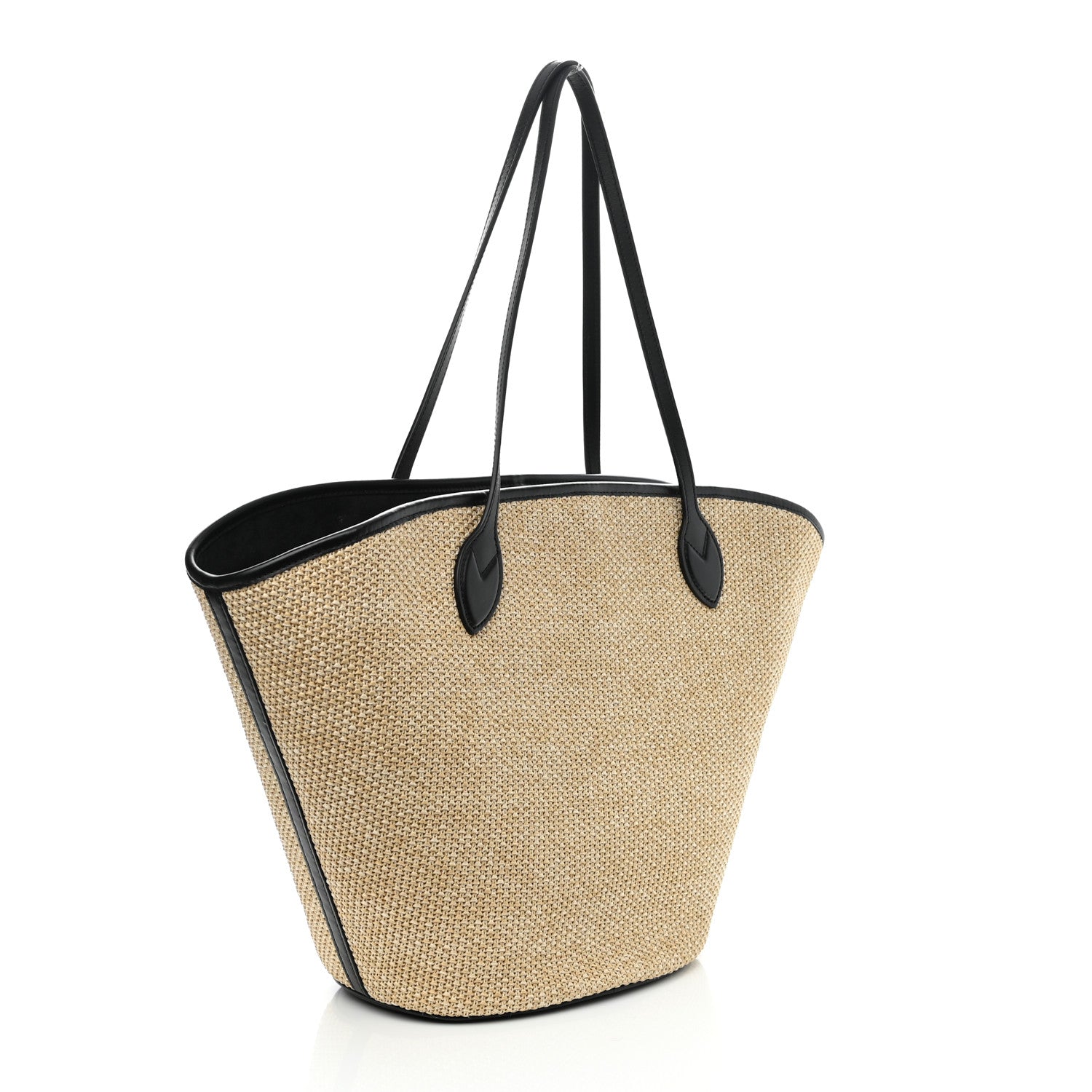 Louis Vuitton Raffia Saint Jacques Tote Black 4 of 10