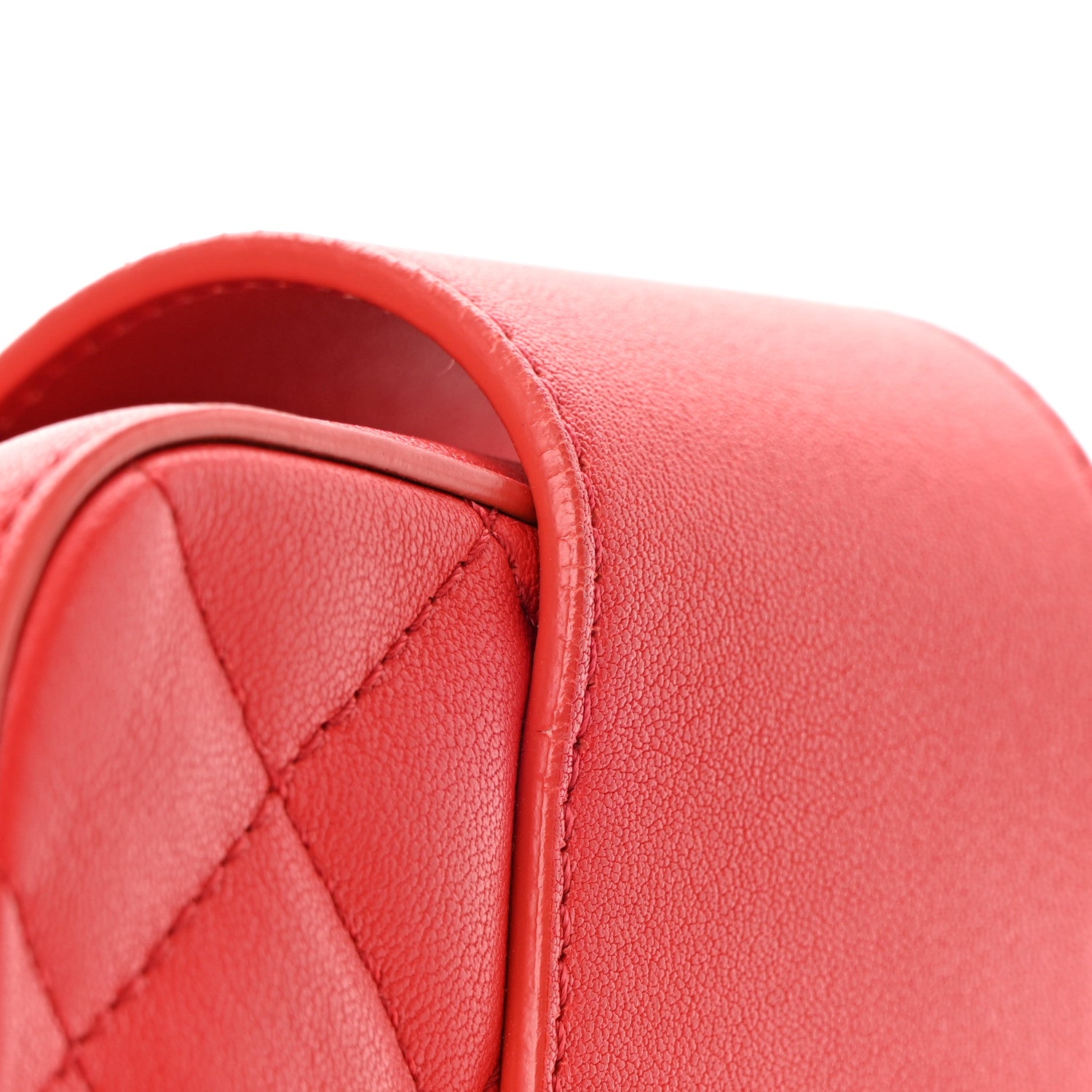 Chanel Lambskin Quilted Mini CC Box Camera Bag Red 13 of 14