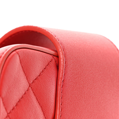 Chanel Lambskin Quilted Mini CC Box Camera Bag Red 13 of 14