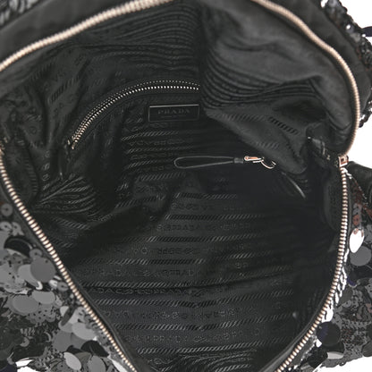Prada Paillettes Vitello Signaux Bag Black 5 of 10