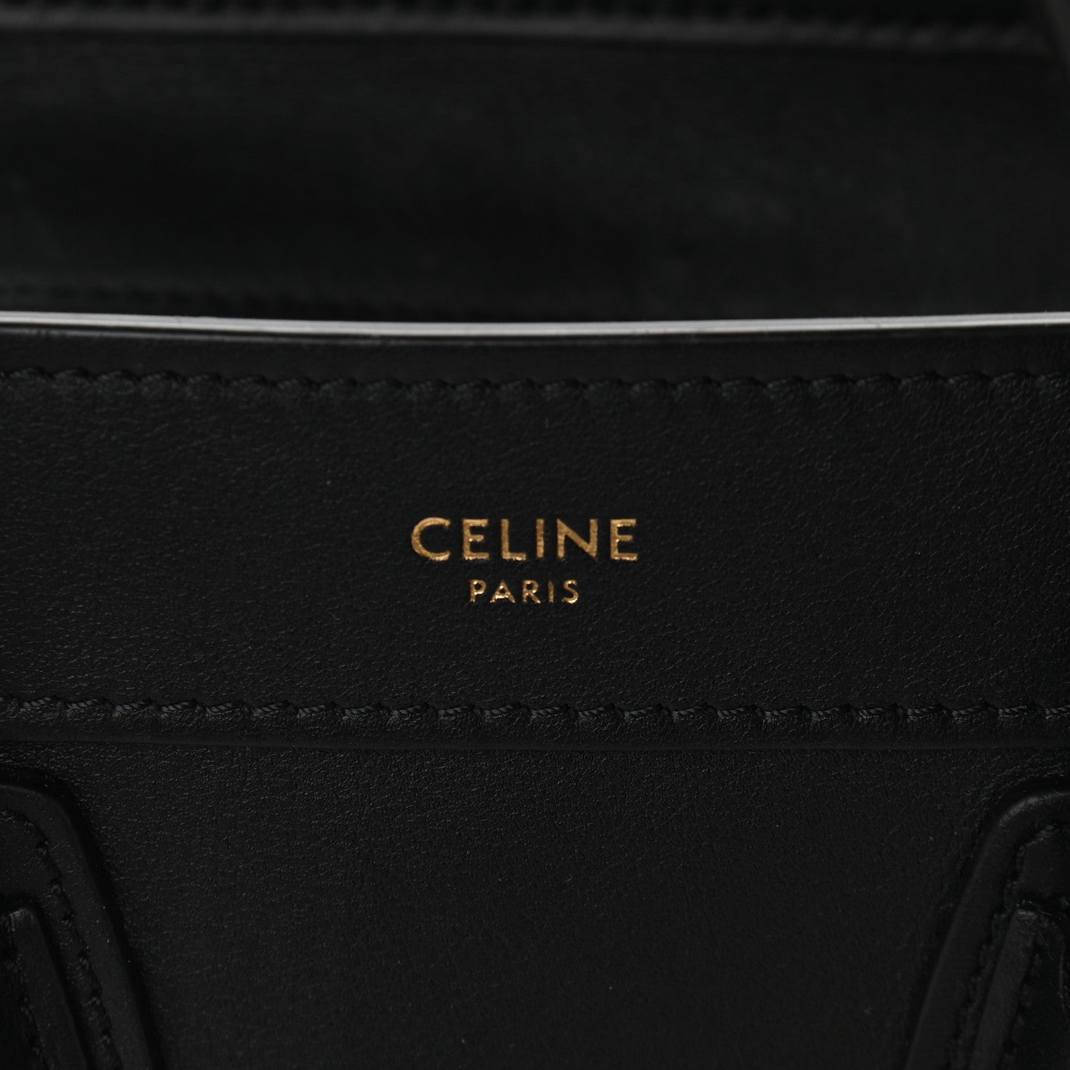 Celine Smooth Calfskin Nano Luggage Black 6 of 10
