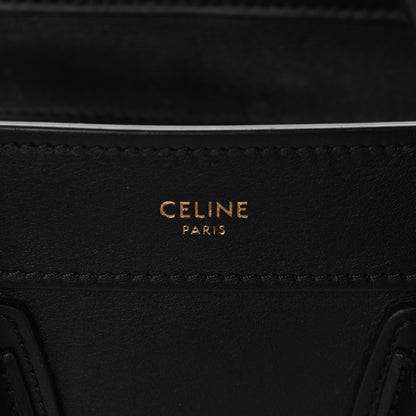 Celine Smooth Calfskin Nano Luggage Black 6 of 10