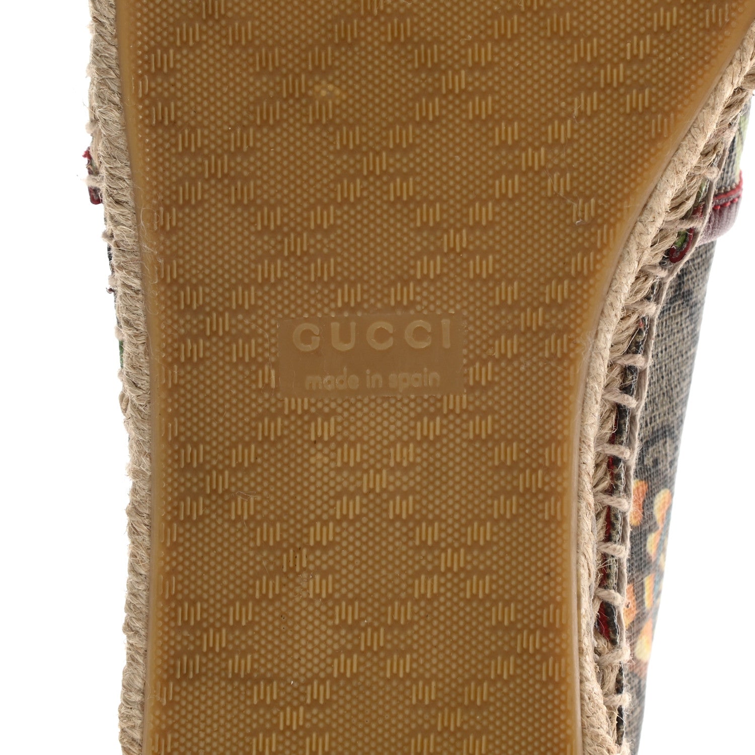 Gucci GG Supreme Monogram Tian Womens Espadrilles 35 Beige Multicolor Red 6 of 9