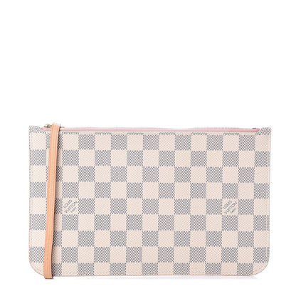 Louis Vuitton Damier Azur Neverfull MM GM Pochette Rose Ballerine 1 of 5