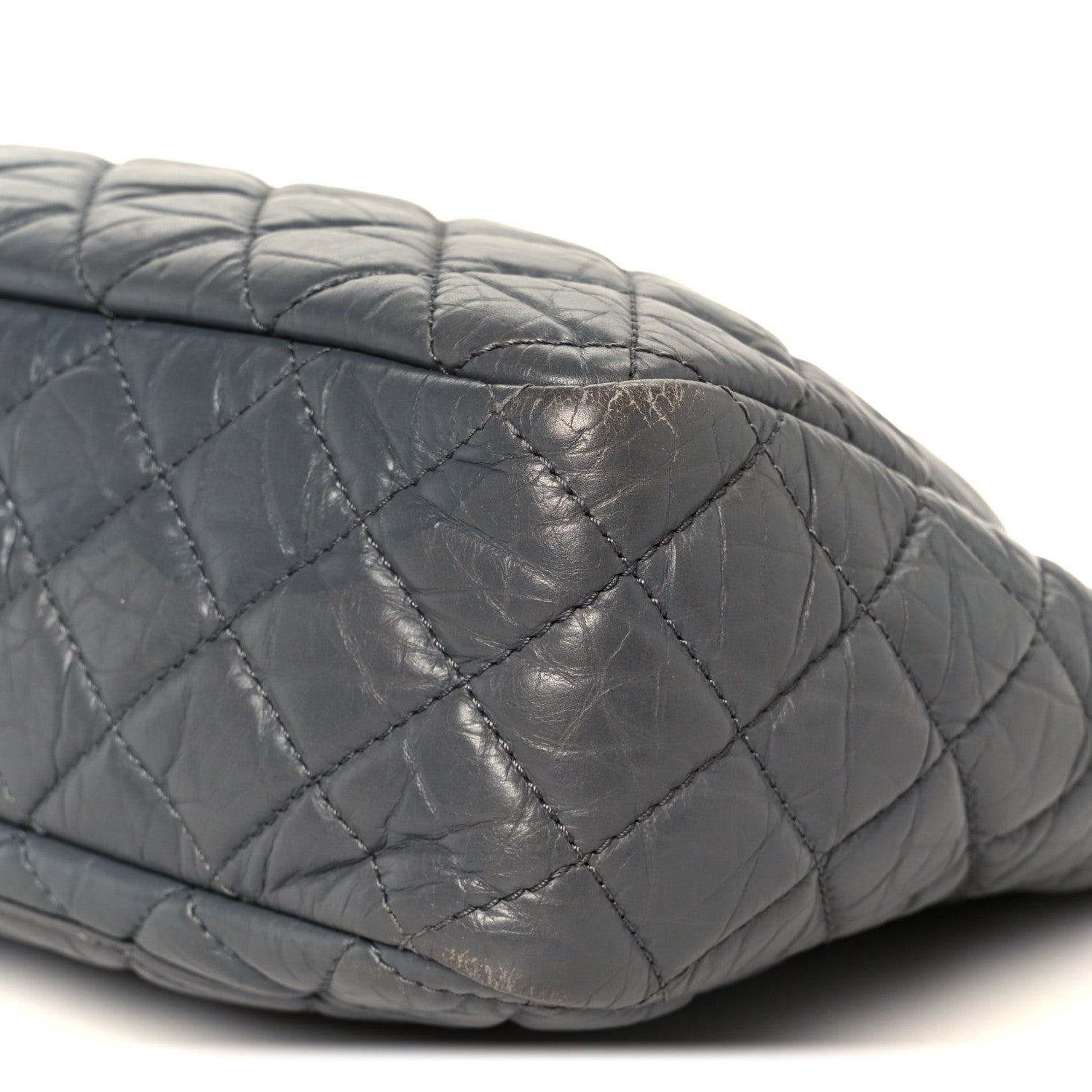 Chanel Aged Calfskin Quilted Large Reissue Camera Case Grey 10 of 10