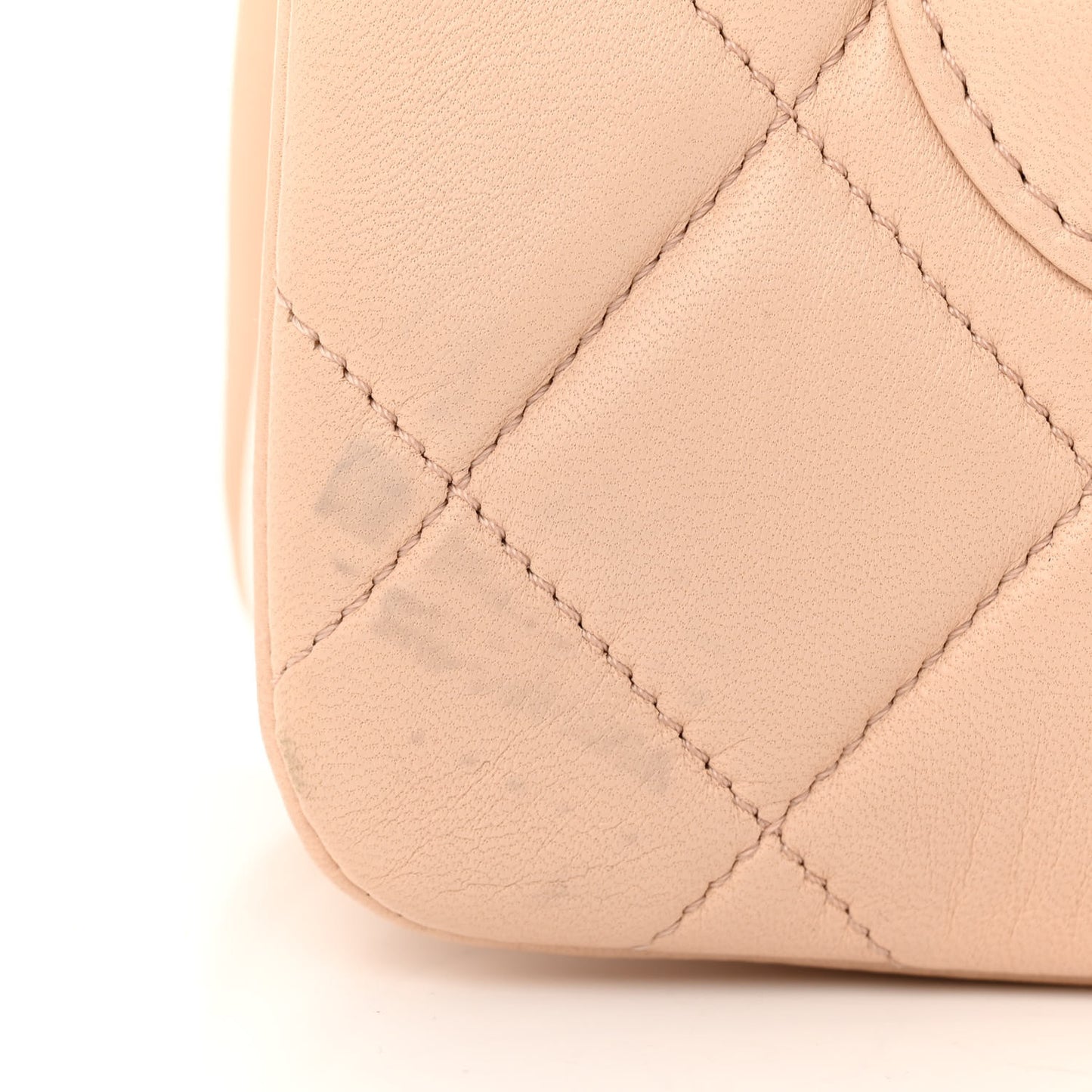 Lambskin Quilted Small Trendy CC Dual Handle Flap Bag Beige