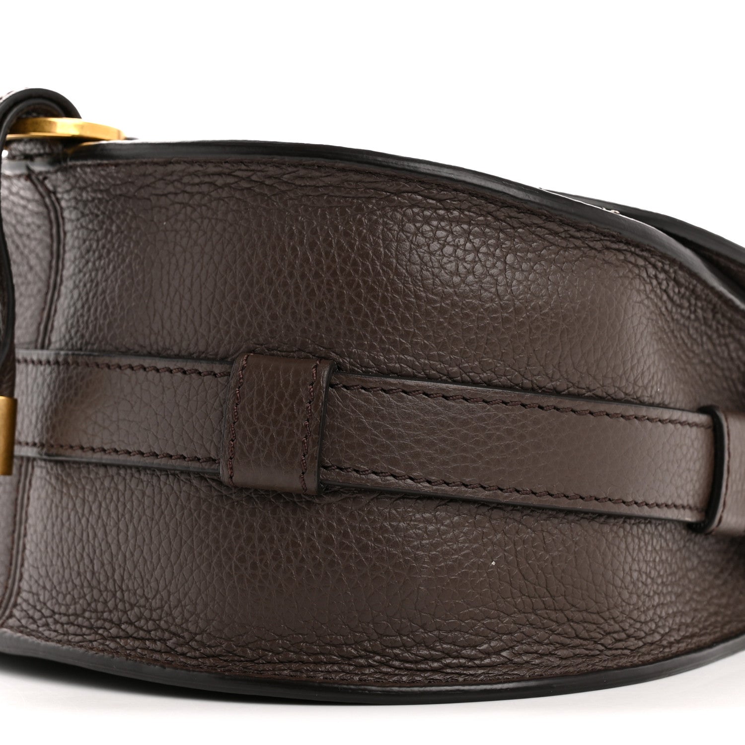 Chloe Calfskin Mini Marcie Round Crossbody Bag Nut 10 of 12