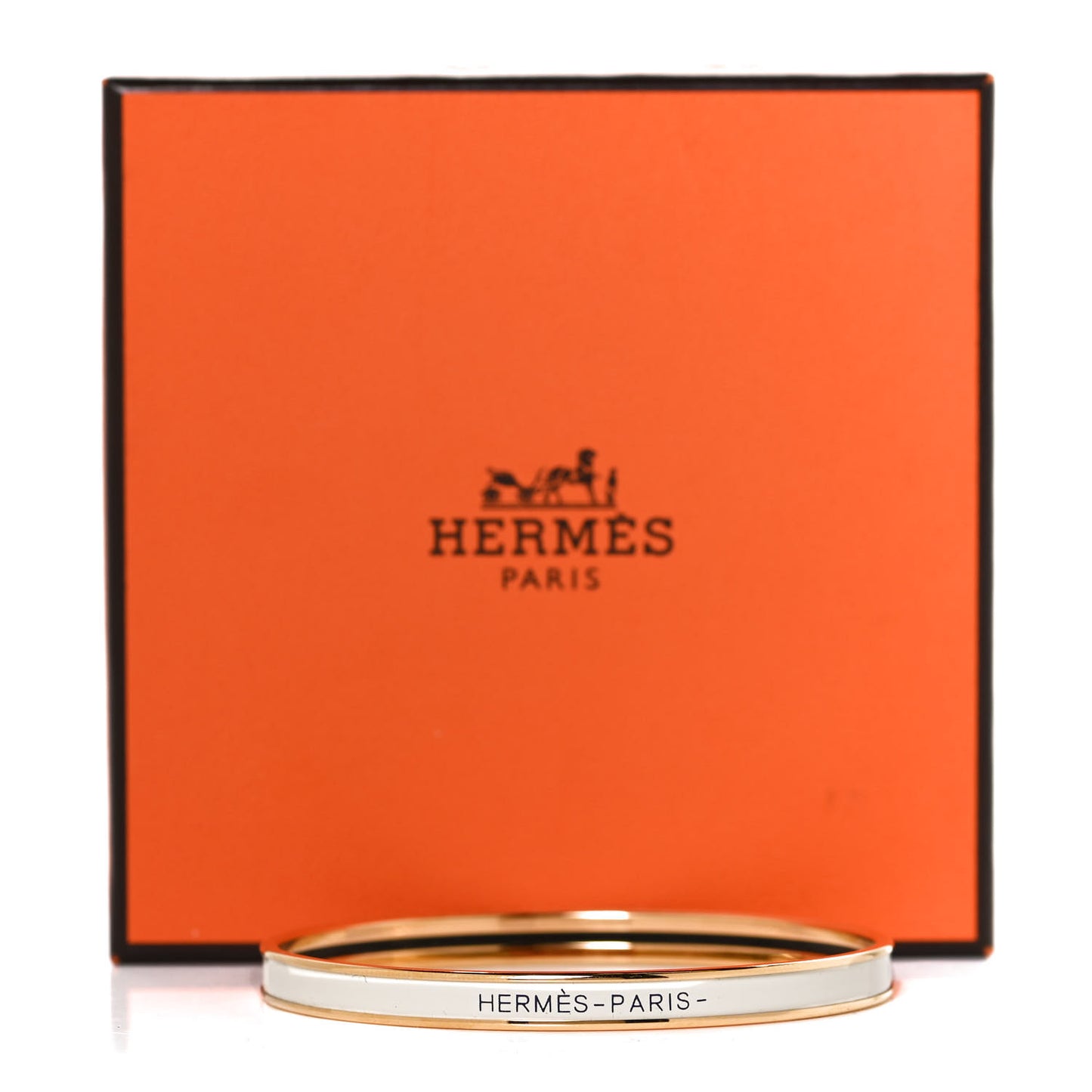 Enamel Printed Extra Narrow Bracelet 62 Creme