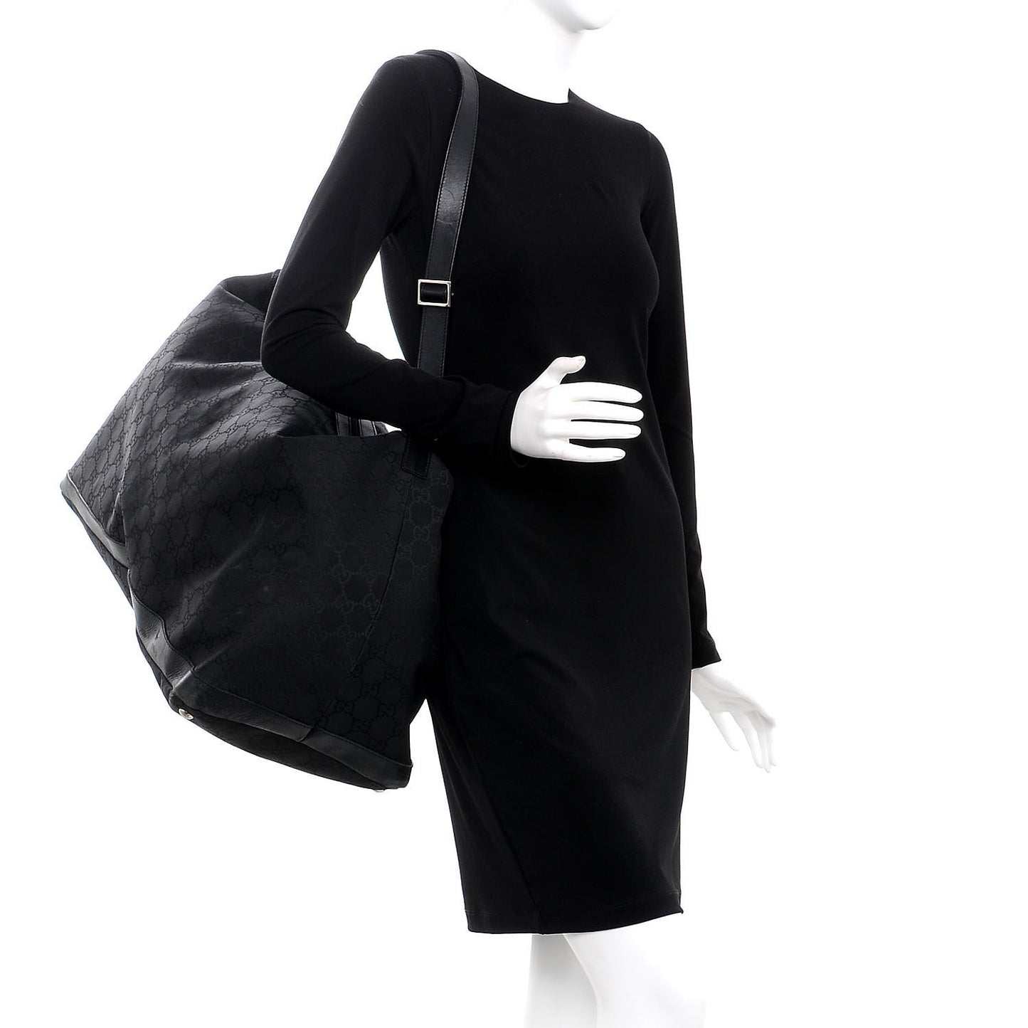 Nylon Monogram Travel Hobo Black