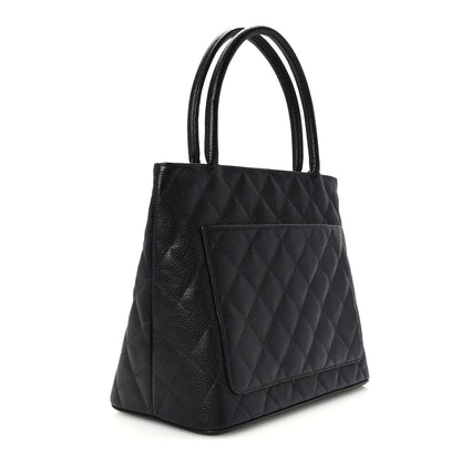 Chanel Caviar Quilted Medallion Tote Black 2 of 9