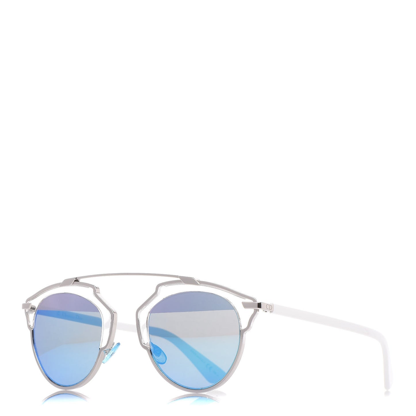 Mirrored So Real Sunglasses White