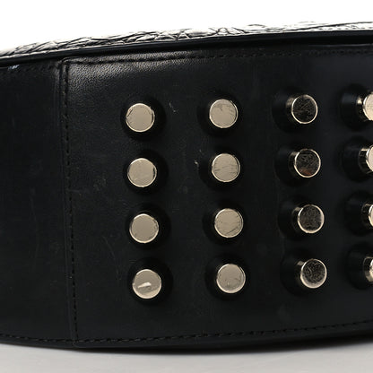 Alexander Wang Calfskin Crocodile Embossed Small Lia Sling Black Pale Gold Hardware 9 of 13