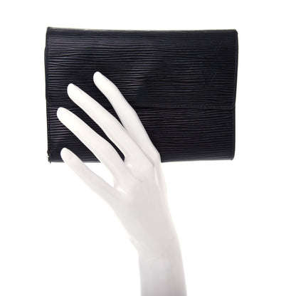Louis Vuitton Epi Porte Tresor Etui Papiers Wallet Black 2 of 9
